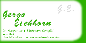 gergo eichhorn business card